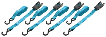 Popruh s ráčnou a háky 3,5m 4ks TÜV BLUE WAY 02267