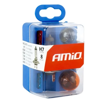 AMiO Sada halogenových žárovek a autopojistek 8 ks H7  | 01499