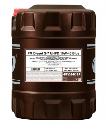 SCT - MANNOL Motorový olej Pemco Diesel G-7 UHPD 10W-40 Blue 20 l  (PM0707-20)