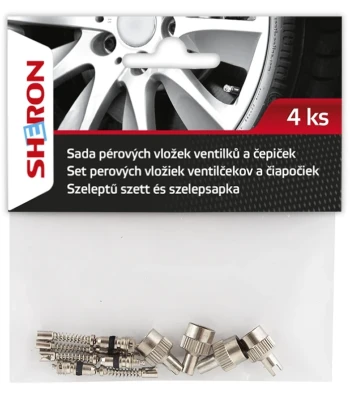 SHERON Čepičky a sada pérových vložek ventilku, 4 ks 6000455