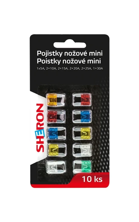 SHERON Pojistky nožové mini 10 ks 6000201