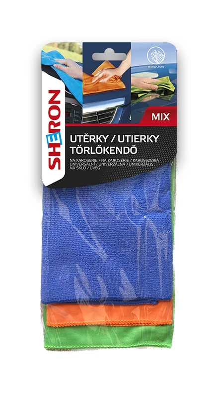SHERON Utěrka z mikrovlákna 3 ks - mix 1720008
