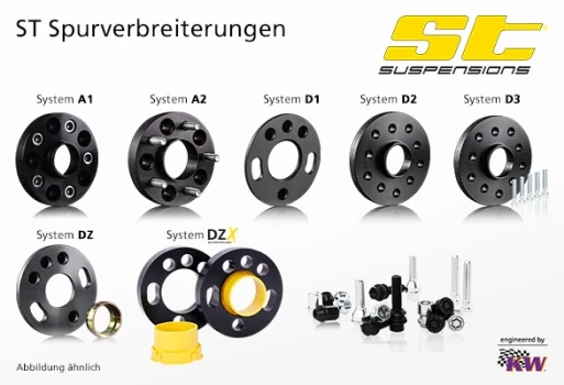 STsuspensions Distanční kroužek Adapterring kurz NB DMR 57,1mm karminrot (2 Stück)  (56057001)