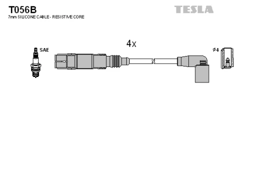 TESLA Sada kabelů pro zapalování  (T056B)