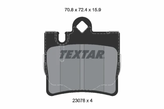 TEXTAR Sada brzdových destiček, kotoučová brzda Q+  (2307801)