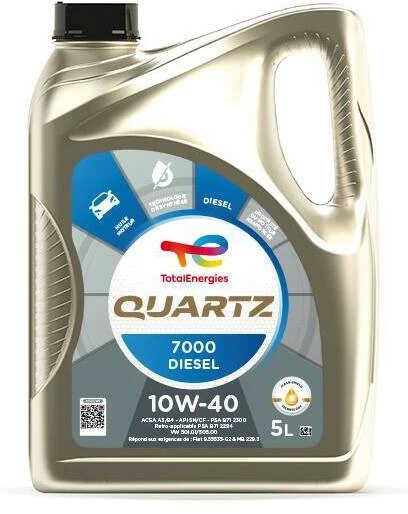 TOTAL DVSE Motorový olej TotalEnergies QUARTZ 7000 DIESEL 10W-40 (FR) 5 l  (213663)