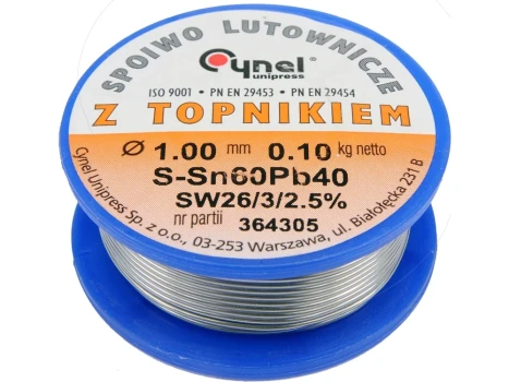 TOYA pájka SN60PB40 1,0 mm / 100 g | 76810