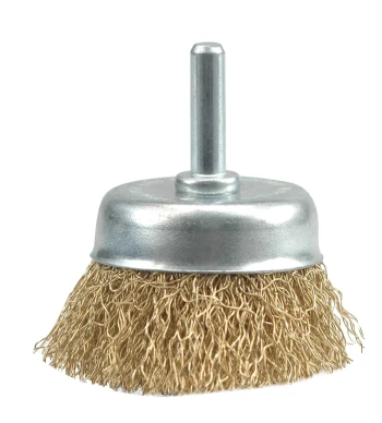 Kartáč drátěný čelní s nástavcem do vrtačky 50 mm pomosazený drát TO-06987