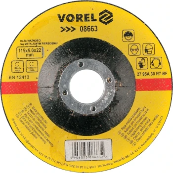 Kotouč brusný na kov 115 x 22 x 6,0 mm vypouklý TO-08663