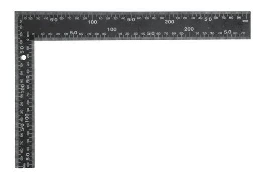 Úhelník truhlářský 300 x 200 mm černý TO-18201