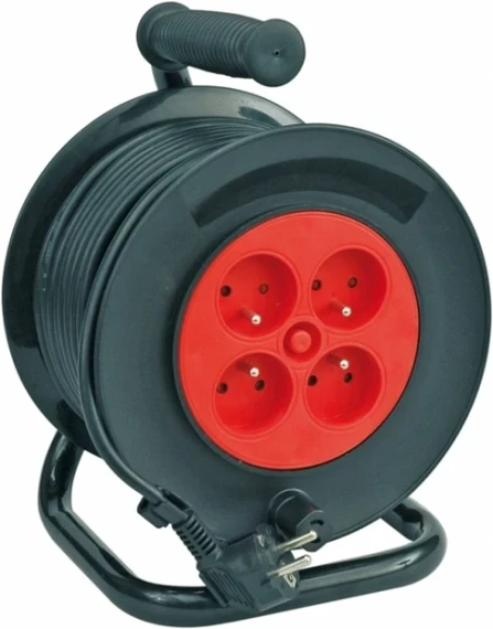 Kabel prodlužovací 50 m 4 zásuvky typ E buben TO-82685