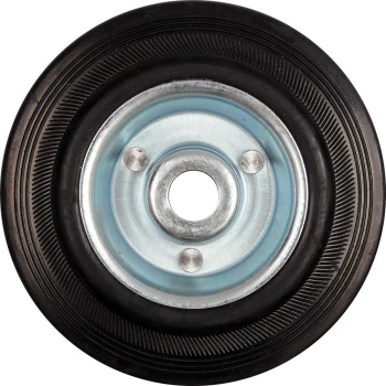 Kolečko gumové černé 150kg 200/44mm prům.20/25x55mm TO-87456