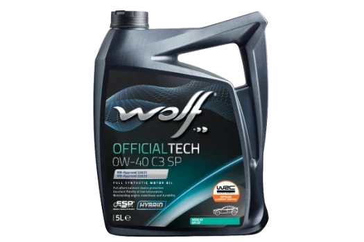 WOLF Motorový olej WOLF OFFICIALTECH 0W-40 C3 SP 5 l  (1052036)
