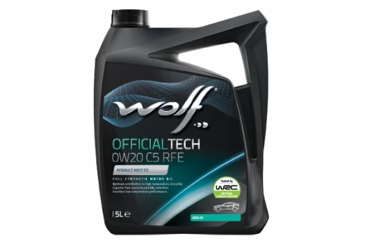 WOLF Motorový olej WOLF OFFICIALTECH 0W20 C5 RFE 5 l  (1042489)