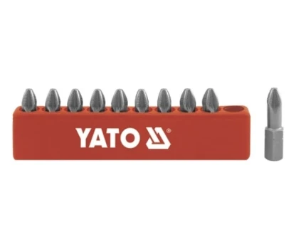 Bit křížový 1/4" PZ2 x 25 mm NON-SLIP 10 ks YT-0471