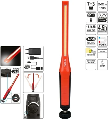 Yato YT-08519, IP54, Lithium-ion (Li-ion), 384 mm, 40 mm, 44,5 mm, 1 ks