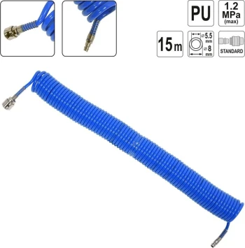Yato YT-24203 Pneumatická hadice 15 m, 12 barů, Modrá