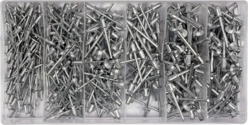 Nýt hliníkový sada 400ks (2,4, 3,2, 4,0, 4,8mm) YT-36420