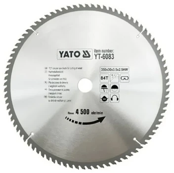 Pilový kotouč na dřevo YATO YT-6083, 350 x 30 mm, 84 zubů
