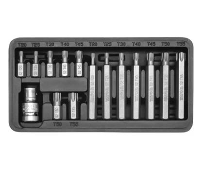 Sada bitů 15 ks TORX box YT-0411