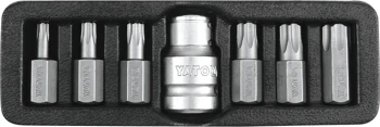 Sada bitů 7 ks TORX s otvorem YT-0416
