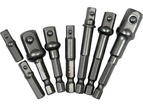 Sada adaptérů do vrtačky HEX 1/4" na gola hlavice 8 ks YT-04639