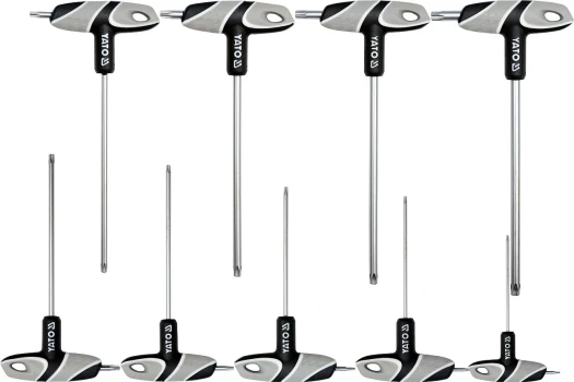 Sada šroubováky T TORX s otvorem 9 ks T10 - T50 YT-05615