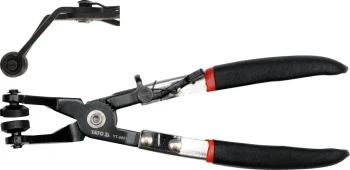 Kleště na samosvorné hadicové spony 230mm 45° YT-0651