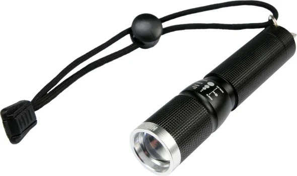 Svítilna kapesní voděodolná IP64, fce ZOOM, 110lm, 1xAA, 100x25mm YT-08571