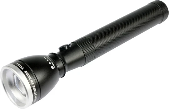 Svítilna BIGGEST voděodolná IP64, fce ZOOM, 130lm, 2xLR14, 228x47mm YT-08577