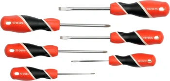 Sada šroubováků 6ks, - 3-6mm, + PH0-PH2 YT-25965