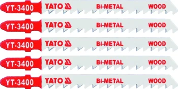 List do přímočaré pily 100 mm na dřevo TPI6 5 ks Bi-Metal YT-3400