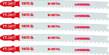 List pilový do přímočaré pily 130 mm UNI TPI10-5 5 ks Bi-Metal YT-3417