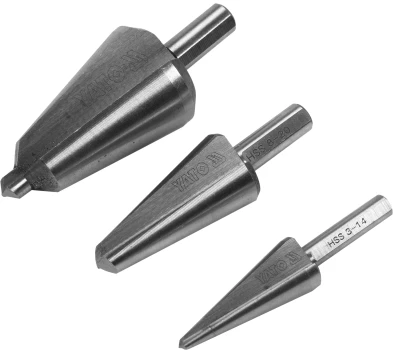 Sada stupňovitých kuželových vrtáků do plechu 3-30mm YT-44730