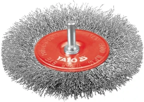 Kartáč drátěný boční s nástavcem do vrtačky 100 mm INOX YT-4758