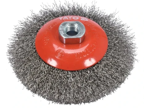 Kartáč drátěný boční M14 x 125 mm INOX YT-47612