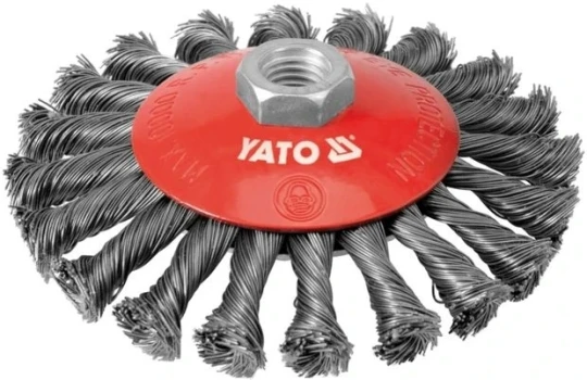 Kartáč drátěný boční M14 x 125 mm INOX YT-4764