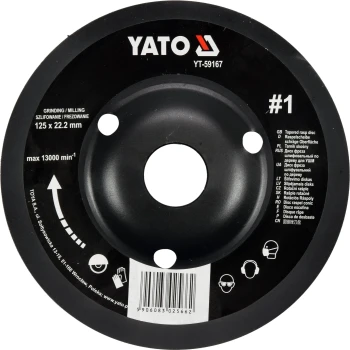 Rotační rašple úhlová hrubá 125 mm typ 1 YT-59167