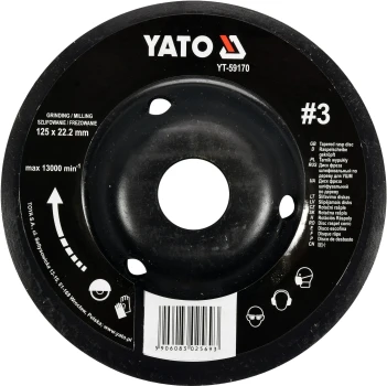 Rotační rašple úhlová jemná 125 mm typ 3 YT-59170