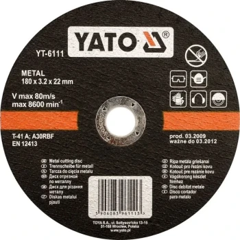 Kotouč řezný na kov 125 x 22 x 2,5 mm YT-5924