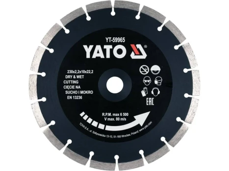 Kotouč řezný diamantový segmentový 230 x 22,2 mm YT-59965