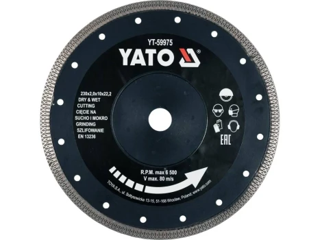 Kotouč řezný diamantový 230 x 22,2 x 2 mm YT-59975