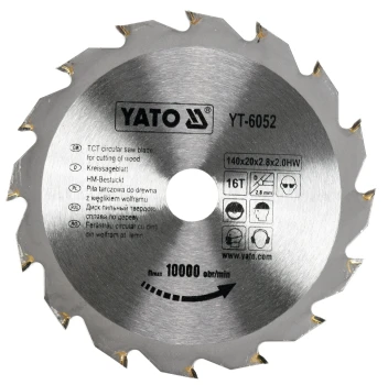 Kotouč na dřevo 140 x 20 mm 16z YT-6052
