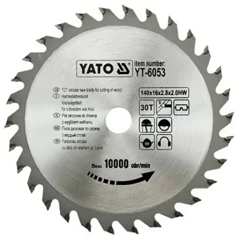 Kotouč na dřevo 140 x 16 mm 30z YT-6053