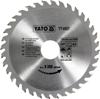 Kotouč na dřevo 160 x 30 mm 36z YT-6057