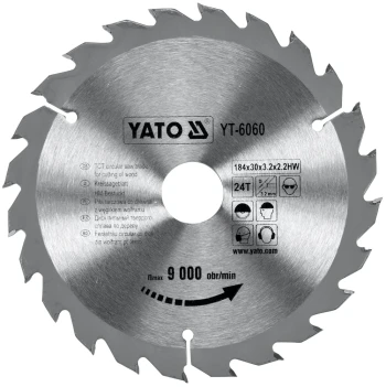 Kotouč na dřevo 184 x 30 mm 24z YT-6060