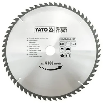 Kotouč na dřevo 300 x 30 mm 60z YT-6077