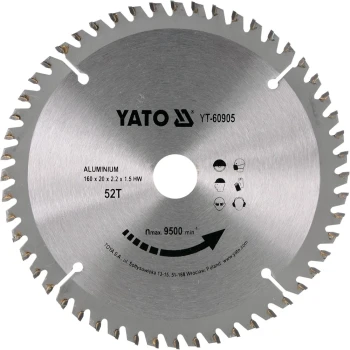 Kotouč na hliník 160 x 20 mm 52z YT-60905