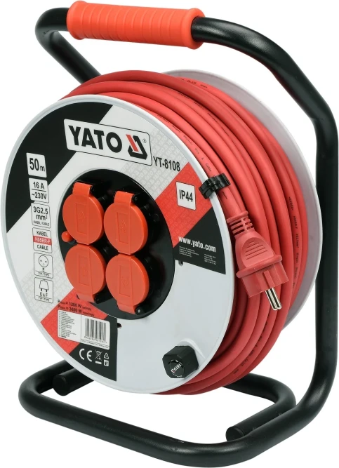 Prodlužovák bubnový 50 m plast YT-8108