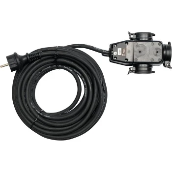 Prodlužovací kabel s gumovou izolací 10m -3zásuvky YT-8116
